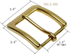 1.5&Prime;(38Mm-40Mm) Belt Buckle Brass Stainless Steel Men&rsquo;S Replacement Single Prong