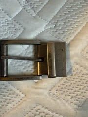 Calvin Klein Silver Tone Reversible Metal Belt Buckle
