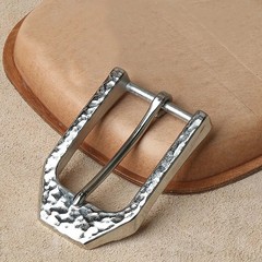 Solid 304 Stainless Steel Hammered Texture Belt Bucke for Hand Craft Making belt