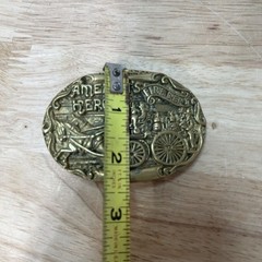« America&rsquo;s Heroes Fire Dept » Brass Belt Buckle # 613 Free Shipping VGC