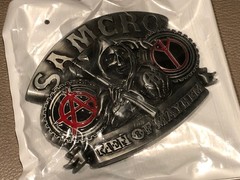 SAMCRO Sons of Anarchy Men of Mayhem 3D Grim Reaper Icon Metal Belt Buckle NWT