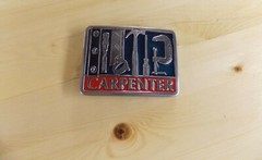 Vintage Carpenter Design Belt Buckle #2364 Made in USA