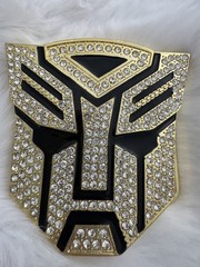 New Men’s Animal Face Studded Rhinestone Belt Buckle New