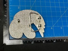 Hawkeye Bird Shaped Colorful Green Black Enamel NOS Cutout Belt Buckle