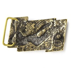 Sculptural handmade belt buckle « Free bird », Solid brass buckle Hawk buckle
