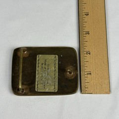 Vintage Dee Cee Brand Brass Belt Buckle Washington Manufacturing Workwear