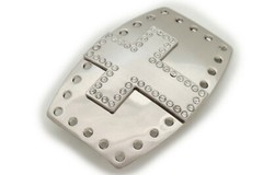 Men Women Buckle Silver Metal Cross Cowboy Western Bling Fashion Weekend Church
