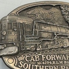 Vintage 1984 Southern Pacific AC-12 Cab Forward 4294 Railroad Belt Buckle H1284