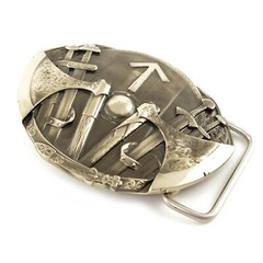 Tiwaz german silver belt buckle Old Norse Scandinavian Celtic Viking Pagan runic