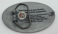 Vintage Jack Daniels Old No. 7 Whiskey Belt Buckle 2008 Silver tone