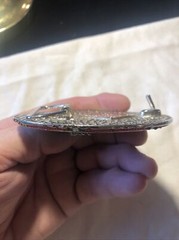 Vintage SSI Diamondback Rattler Eagle USA Belt Buckle Eagle Feathers Beads
