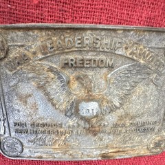Vintage NRA Leadership Award Belt Buckle Freedom Recruiting Award #21312