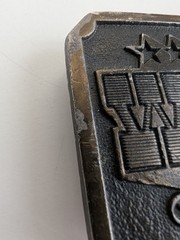 Vintage belt buckle 1975 WTSO James Lind Wyoming Studio Art Works radio