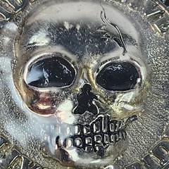 Mobtown Chicago « Ride to Live, Live to Ride » Skull Belt Buckle Stars NOS