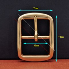Real Solid Brass Center Bar Tongue Pin DIY Leather Belt Buckle Fits 39mm Strap
