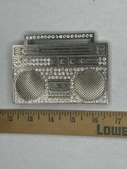 Cassette Tape Music Boom Box Rhinestones HIP HOP Rock Fashion Metal Belt Buckle