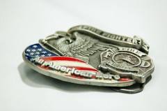 Gap Fire Fighter American Hero men&rsquo;s belt buckle 1994 pewter