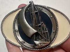 Sailing Ship Yacht Race Belt Buckle