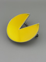 Pac Man Belt Buckle Yellow Arcade Video Game Retro Gaming Namco