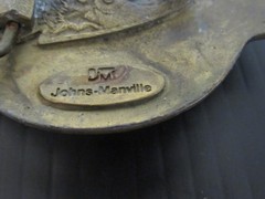 Vtg Belt Buckle Permastran Fiber Glass Pipe Boxing Glove The Light Heavyweight