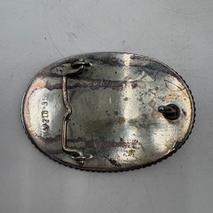 Vintage JTX Western Montana Silversmiths Cowboy Belt Buckle Silver Plate