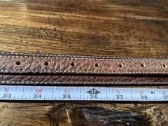 Lg Navajo James Reid Dgn Sterling Silver Belt Buckle 35+-37”-1.3/8”-.75 Nu 🦬✅