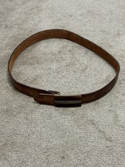 Vintage Southwest turquoise Wood Brass Belt Buckle Belt C141