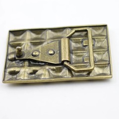 Vintage Chocolate Bar Design Metal Antique Brass Effect Belt Buckle