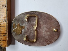 Cheyenne Trap And Shoot Club Trophy Belt Buckle 2005 Singles Vet Skeet Champion