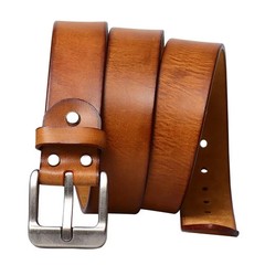 Vintage Leather Belt for Men Handcrafted Casual 3.8cm Width Distressed