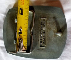 North American Hunting Club Life Member Belt Buckle Lawrence Parmley Eagle Rifle