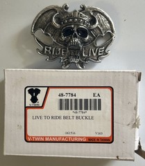 Belt Buckle Ride To Live V-Twin Manufacturing