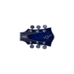 1-1/2&Prime; Blue Guitar Headstock Belt Buckle. 3-7/8&Prime; x 2-3/4&Prime;.
