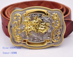 Men Bulls Ride Rodeo Flower Long Huge Rodeo Big Western Cowboy Shine Belt Buckle
