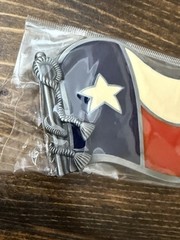 State of Texas Flag Metal Belt Buckle-Great Colors-Zinc Alloy-Enamel Finish-New