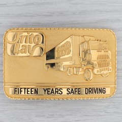 Frito Lay Truck Driver Award Belt Buckle 15 Years Service Gold Filled