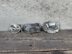 Belt Buckle Lot Of 3 US Army Veterans Memorial Montana