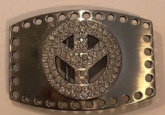 music & peace sign belt buckle party buckle dj belt buckle westren cowboy