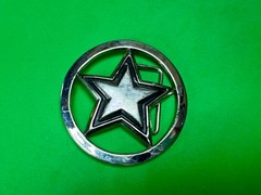 Famous Stars & Straps Five Point Star Logo See-Trough Silver Color Belt Buckle