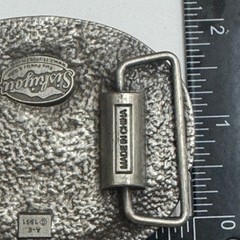 Siskiyou Carpenter Belt Buckle 1991 Pewter Hammer Saw Tape Measure Tool Design