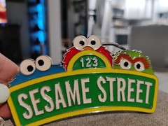 New 123 Sesame Street Metal Belt Buckle ~ 1.25&Prime; belt wide – 2011
