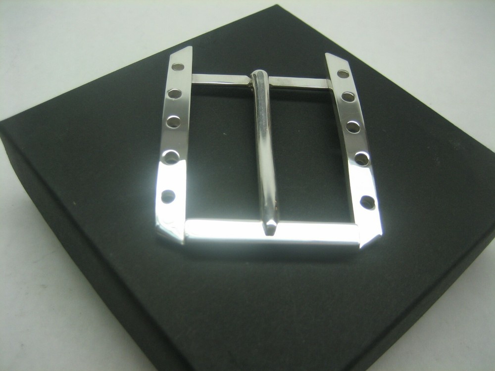 STERLING SILVER 925 BUCKLE AVAILABLE FOR 1&Prime; 1-1/8&Prime; 1-1/4&Prime; 1-3/8&Prime; 1-1/2&Prime; BELTS