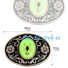 Vintage Western Cowboy Zinc Alloy Men Glow In The Dark Scorpion Belt Buckle ​