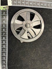 Rare Vintage Y2K Turbine Wheel Belt Buckle industrial Automotive Silver tone