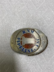 Very Old R.N.M. Pipeline, INC. Belt Buckle, Handcrafted AS IS