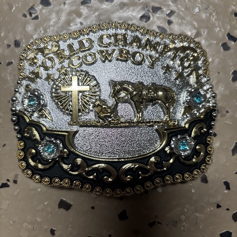 Rock Bull Ride Rodeo Long Huge Big Cowboy Texas Western Shine Belt Buckle