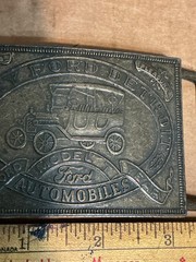 Used Metal Alloy Henry Ford Detroit Automobiles Record Model T Year Belt Buckle