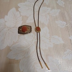Goldstone Belt Buckle & Bola