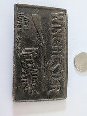 Winchester Silver Metal Western Belt Buckle Mens Fits 1.5in Belt