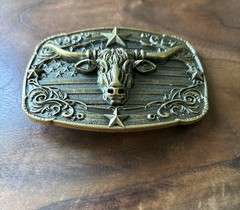American flag Longhorns Bull Head Style Western Cowboy Belt Buckles